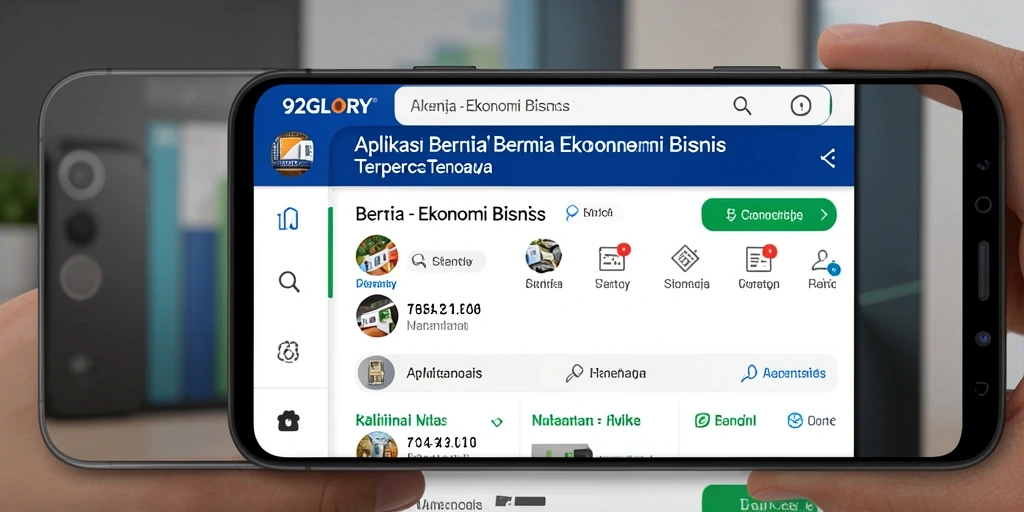 Tampilan antarmuka aplikasi 92GLORY yang modern dan informatif.