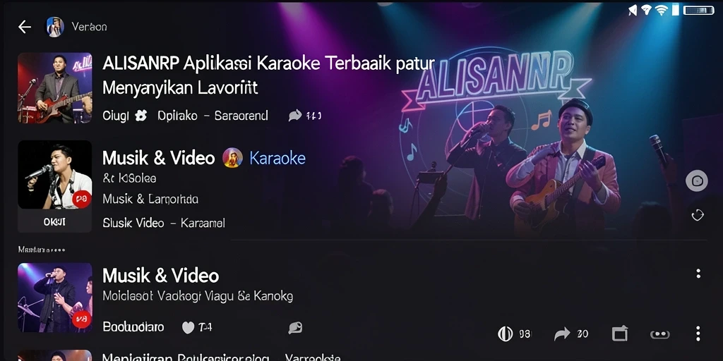 Antarmuka user-friendly ALISANRP untuk pengalaman karaoke yang menakjubkan.