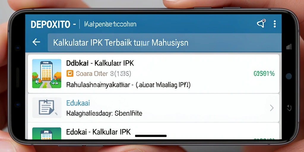 Screenshot antarmuka DEPOXITO dengan fungsi Kalkulator IPK yang jelas dan informatif.