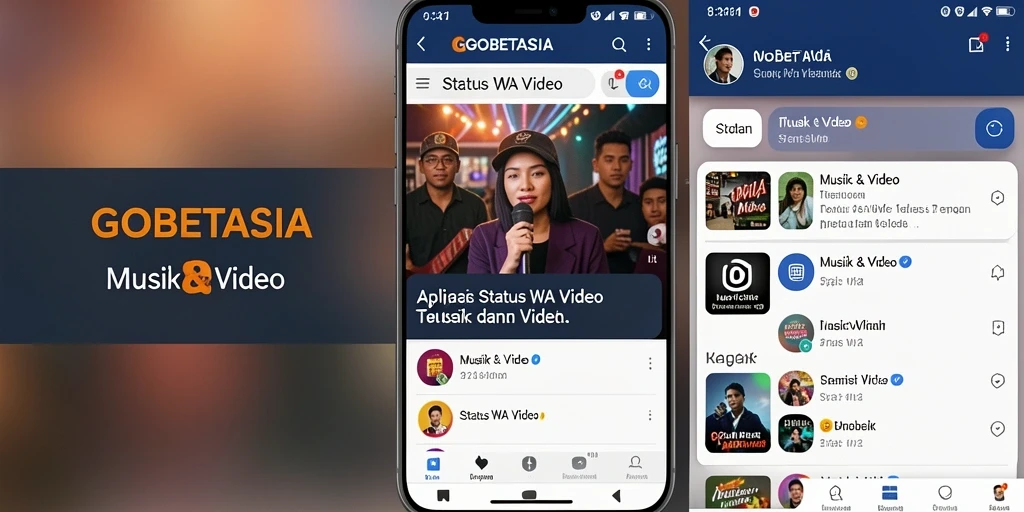 Tampilan antarmuka GOBETASIA yang user-friendly untuk Status WA Video.