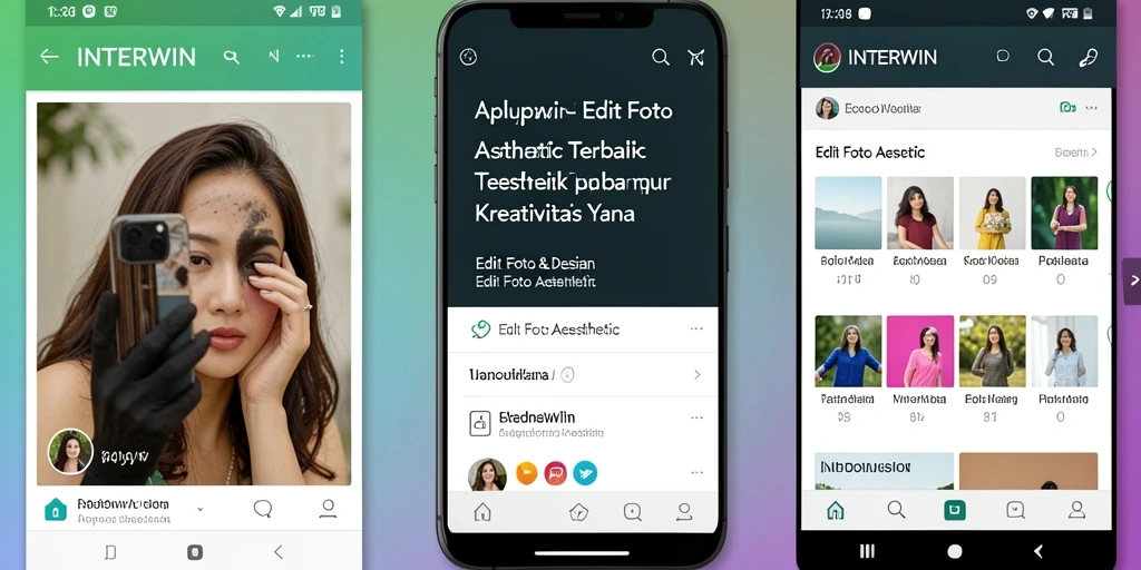 Tampilan antarmuka INTERWIN yang menarik untuk Edit Foto Aesthetic.