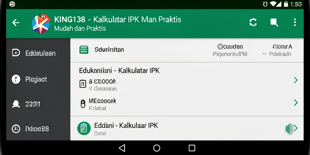 Antarmuka sederhana dan efisien dari KING138 untuk Kalkulator IPK.