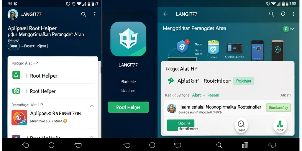 Antarmuka modern LANGIT77 yang mempermudah proses rooting.