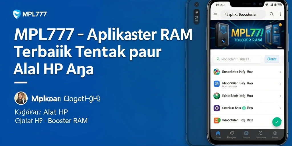 Antarmuka aplikasi MPL777 yang bersih dan intuitif untuk optimasi RAM.
