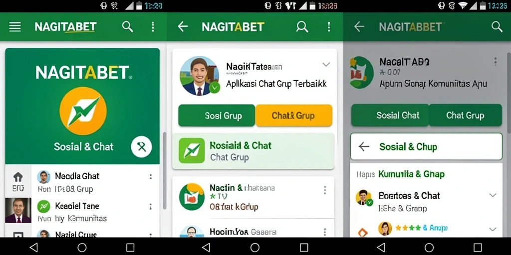 Antarmuka NAGITABET untuk chat grup yang intuitif dan menarik.